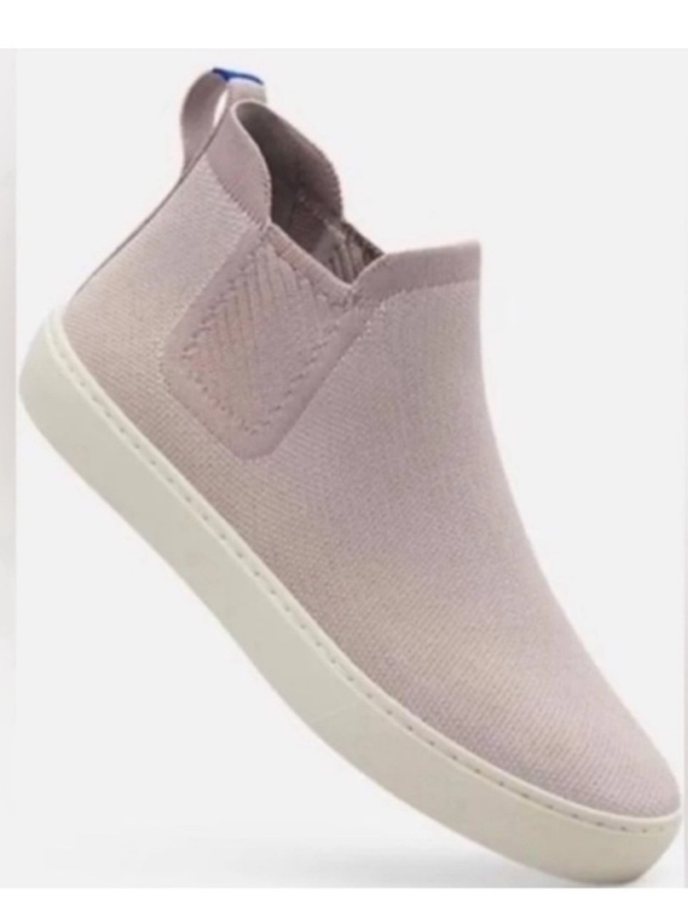 Rothy's The Chelsea Ankle Boot in Lilac Gray pull on high top style size 8.5